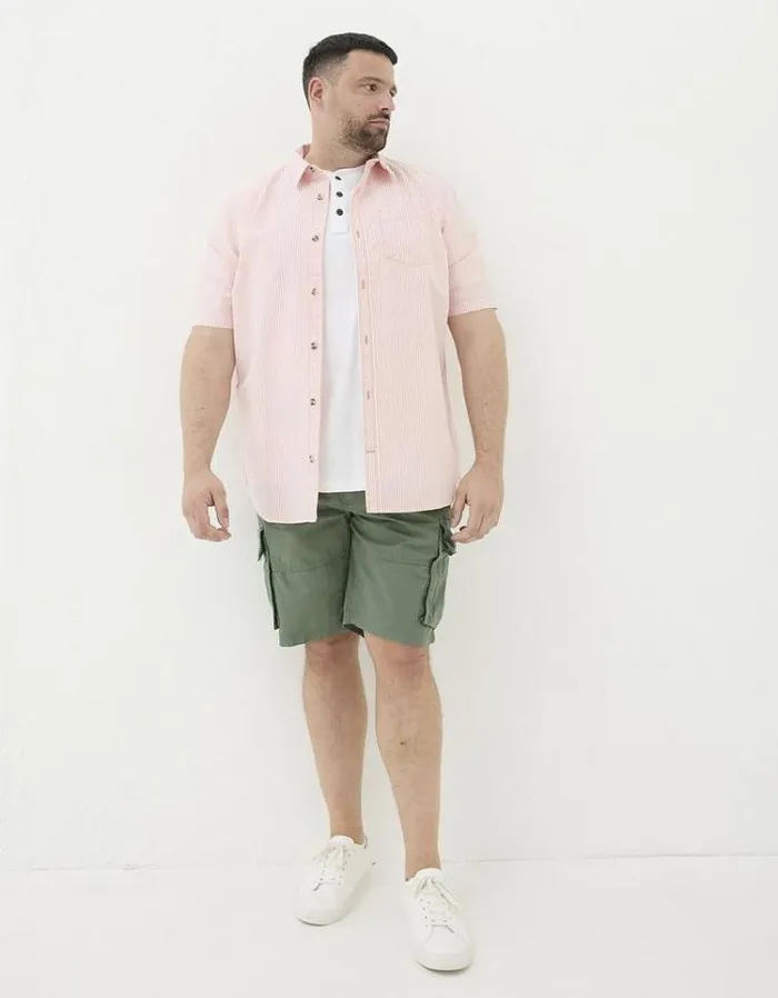 Men FatFace Shirts Markham Stripe Shirt Orange