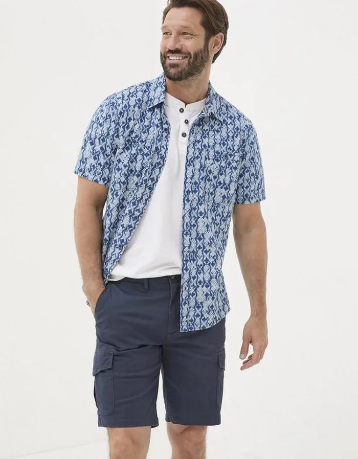 Men FatFace Shorts Mawes Cargo Shorts Navy