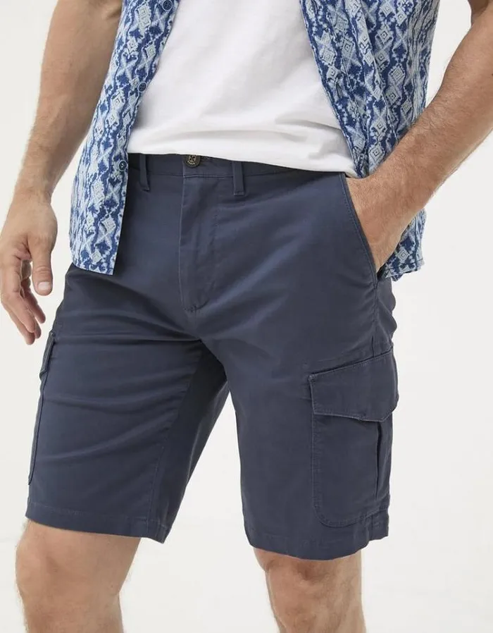 Men FatFace Shorts Mawes Cargo Shorts Navy