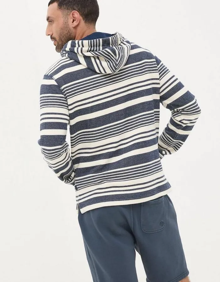 Men FatFace Sweatshirts and Hoodies Trescowe Breton Hoodie Natural