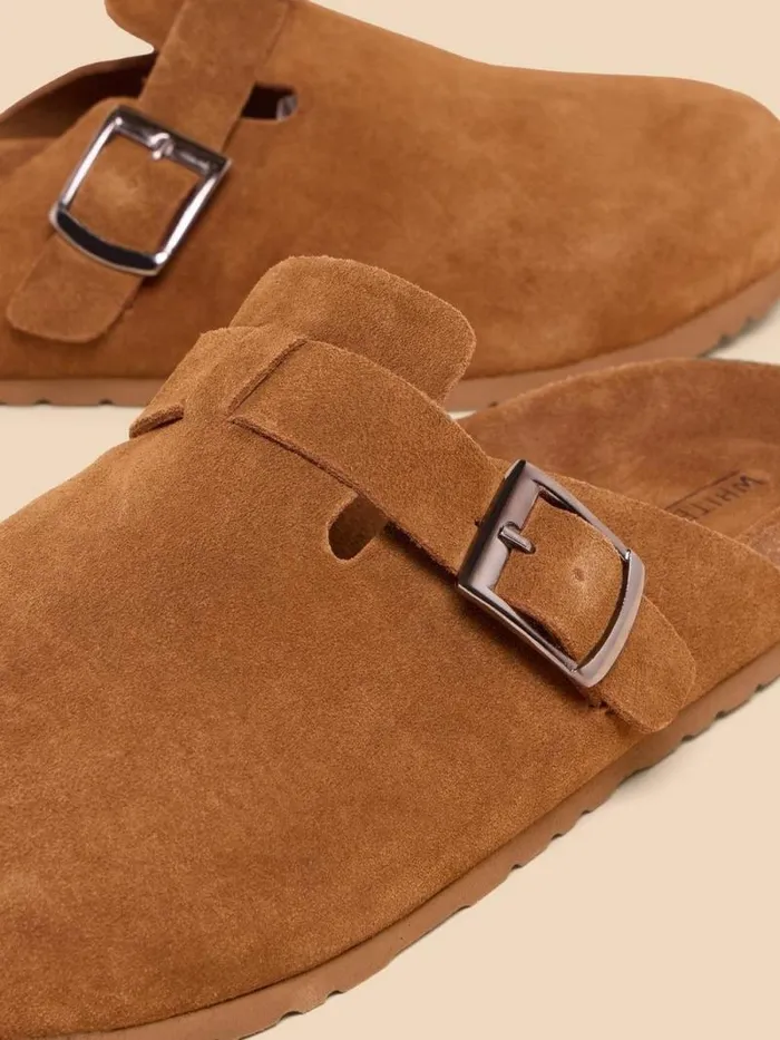 Men Freddy Suede Slip On Footbed Mid Tan White Stuff Shoes Men Freddy Suede Slip On Footbed Mid Tan White Stuff Shoes