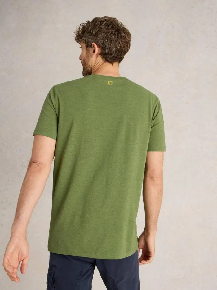 Men Hand Graphic Tee Green Print White Stuff TShirts Men Hand Graphic Tee Green Print White Stuff TShirts