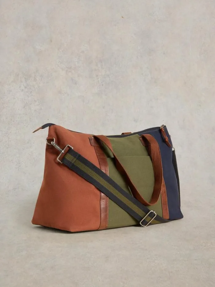 Men Harry Canvas Holdall Bag Green Multi White Stuff Bags Men Harry Canvas Holdall Bag Green Multi White Stuff Bags