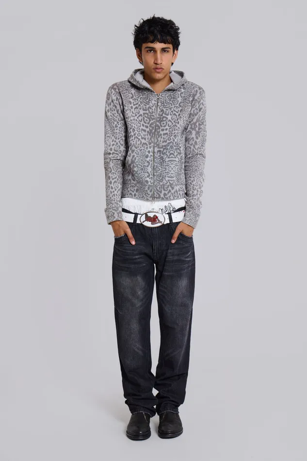Men Jaded London Shop Washed Black Reed Jeans Denim