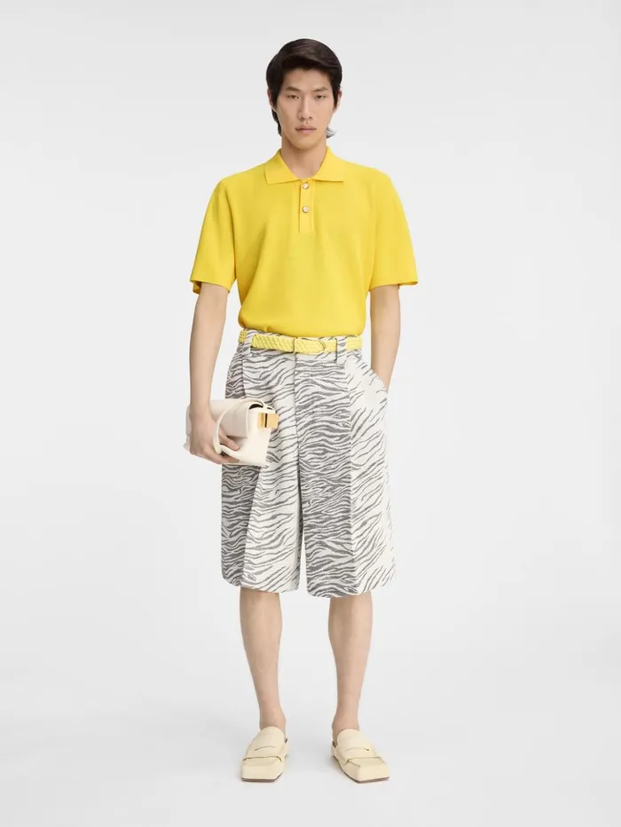 Men Knits JACQUEMUS The Knit Polo Shirt Yellow