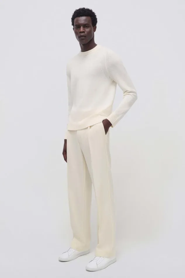 Men Knitwear Jonathan Simkhai Carlton Sweater Ivory Long Sleeve Sweater Men Knitwear Jonathan Simkhai Carlton Sweater Ivory Long Sleeve Sweater