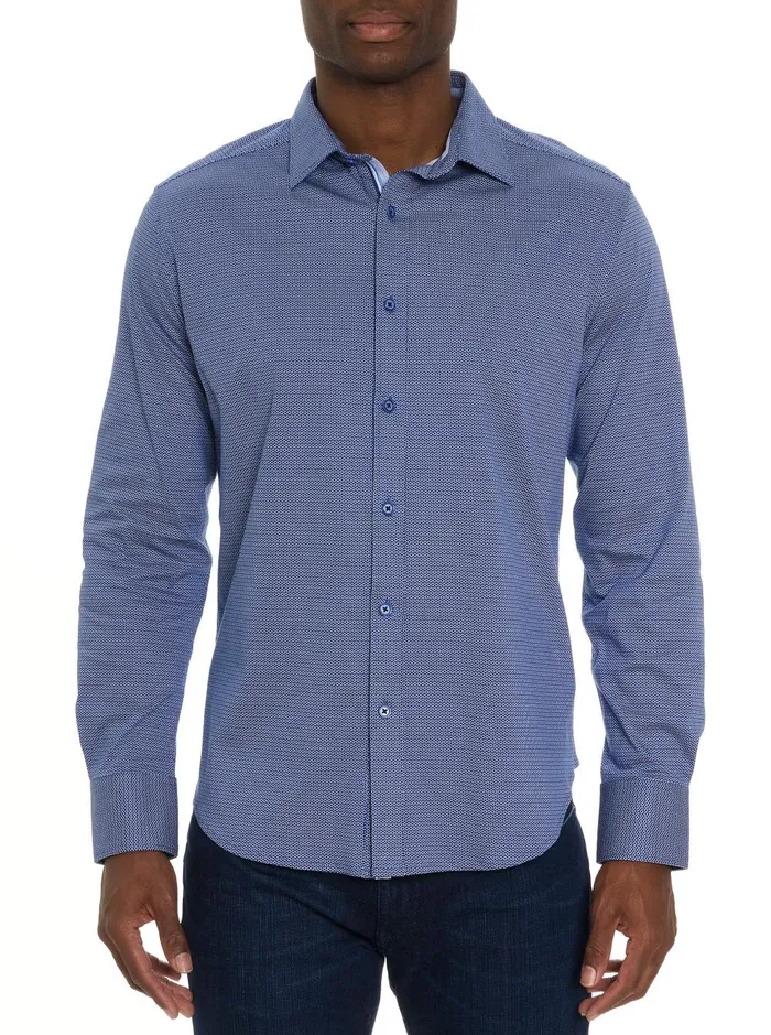 Men Long Sleeve Knits Robert Graham LIOTTA MOTION LONG SLEEVE KNIT BUTTON DOWN SHIRT Navy Men Long Sleeve Knits Robert Graham LIOTTA MOTION LONG SLEEVE KNIT BUTTON DOWN SHIRT Navy
