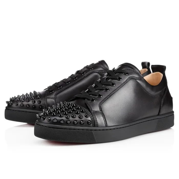 Men Louis Junior Spikes Sneakers 8211 Calf Leather And Spikes 8211 Black Christian Louboutin Sneakers Men Louis Junior Spikes Sneakers 8211 Calf Leather And Spikes 8211 Black Christian Louboutin Sneakers