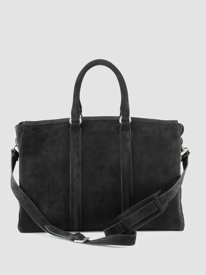 Men Officine Creative Accessories QUENTIN 009 Black Suede Bag Men Officine Creative Accessories QUENTIN 009 Black Suede Bag