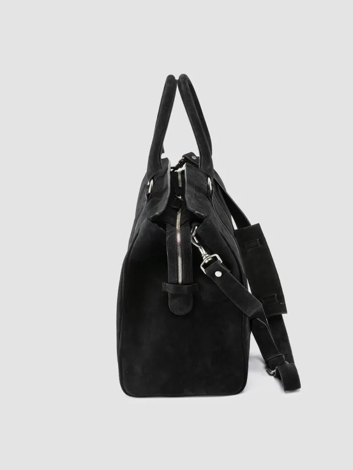 Men Officine Creative Accessories QUENTIN 009 Black Suede Bag Men Officine Creative Accessories QUENTIN 009 Black Suede Bag