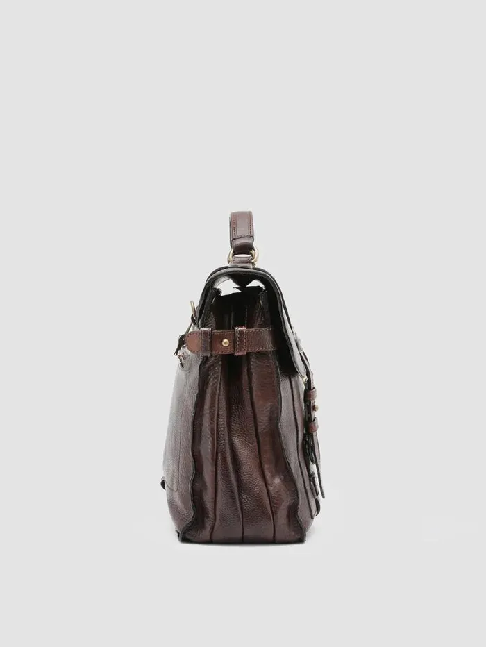 Men Officine Creative Accessories RARE 26 Brown Leather BriefCase Men Officine Creative Accessories RARE 26 Brown Leather BriefCase