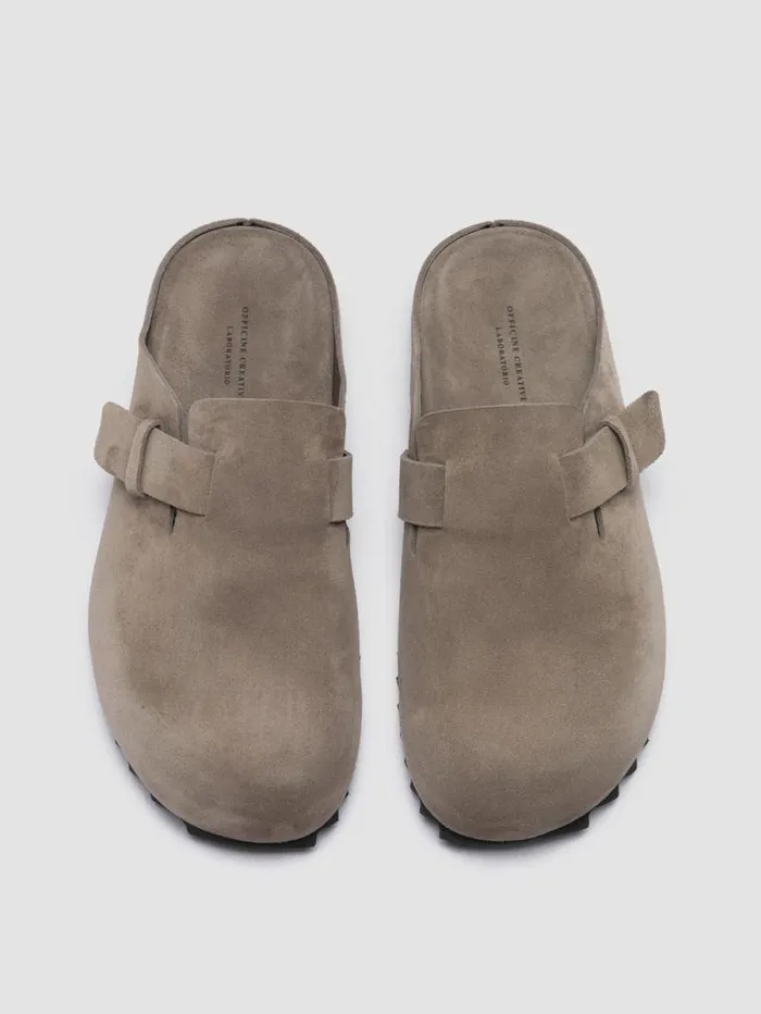 Men Officine Creative Footwear AGOR 004 Gray Suede Sandals Men Officine Creative Footwear AGOR 004 Gray Suede Sandals