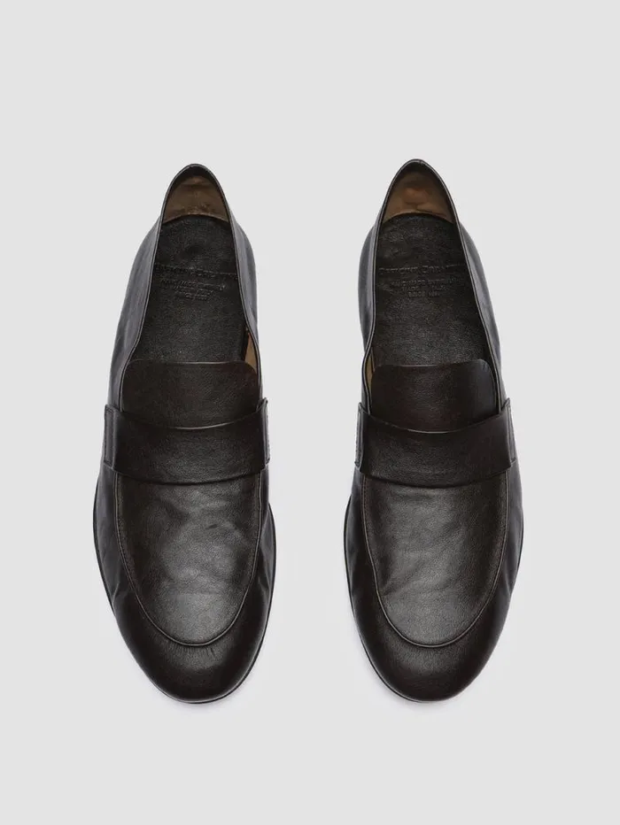 Men Officine Creative Footwear AIRTO 001 Brown Leather Penny Loafers Men Officine Creative Footwear AIRTO 001 Brown Leather Penny Loafers
