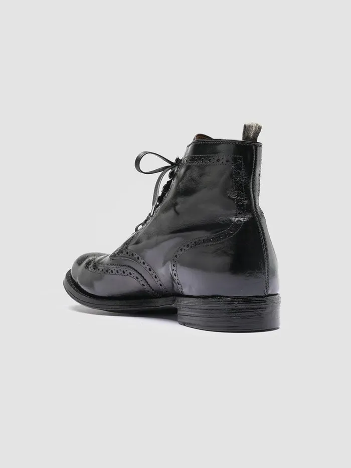 Men Officine Creative Footwear ANATOMIA 051 Black Leather Ankle Boots