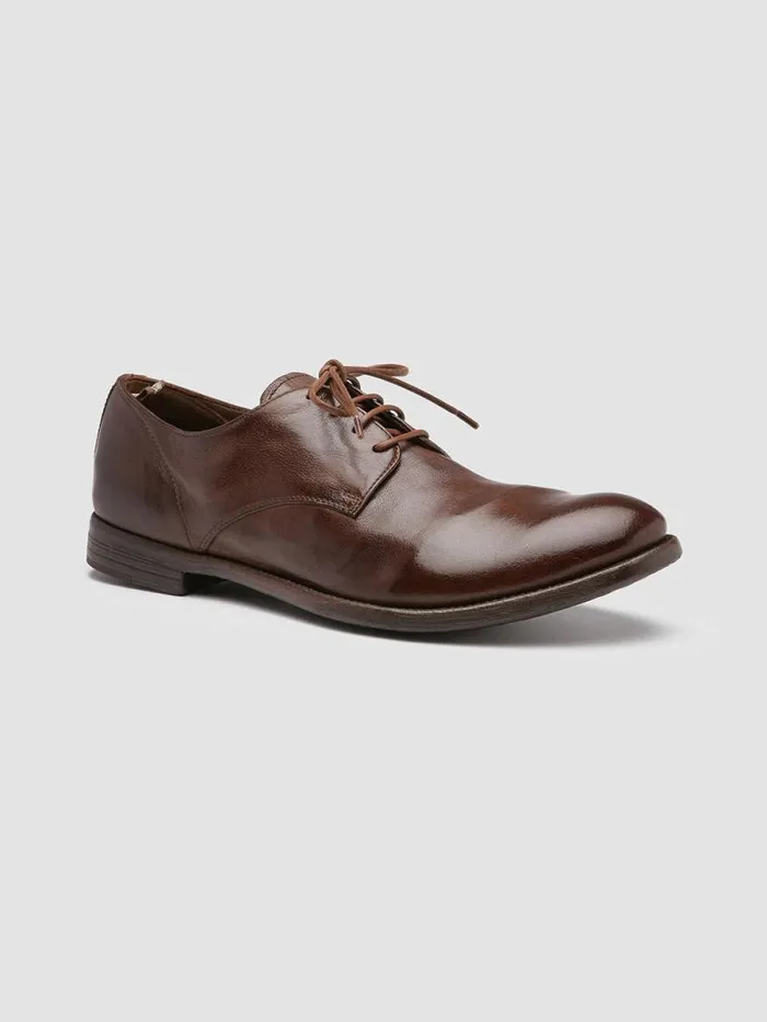 Men Officine Creative Footwear ARC 515 Brown Leather Derby Shoes Men Officine Creative Footwear ARC 515 Brown Leather Derby Shoes