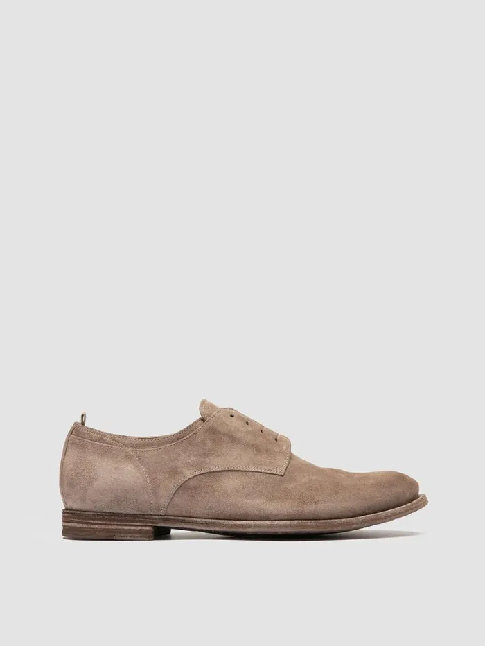 Men Officine Creative Footwear ARCHIVE 500 Taupe Suede Derby Shoes