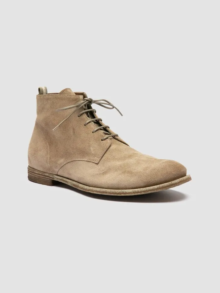 Men Officine Creative Footwear ARCHIVE 513 Taupe Suede Laceup Boots Men Officine Creative Footwear ARCHIVE 513 Taupe Suede Laceup Boots