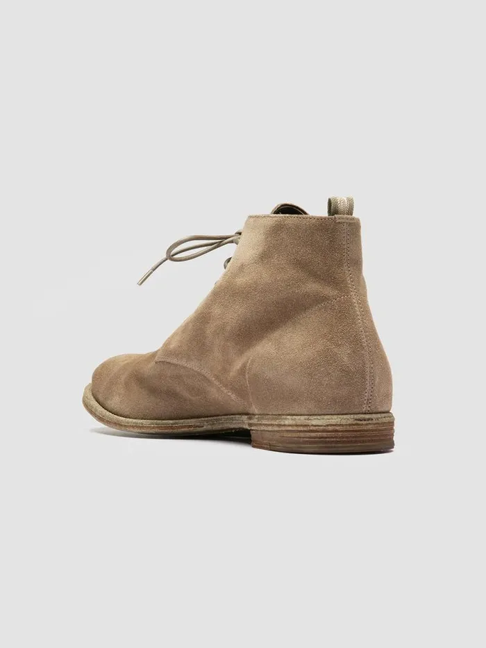 Men Officine Creative Footwear ARCHIVE 513 Taupe Suede Laceup Boots Men Officine Creative Footwear ARCHIVE 513 Taupe Suede Laceup Boots