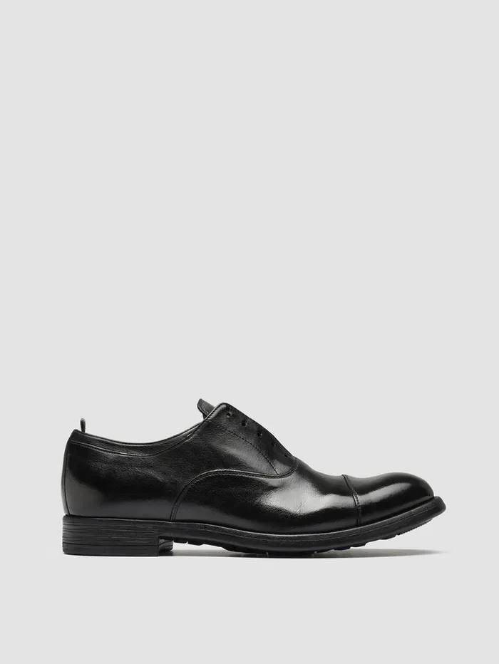 Men Officine Creative Footwear CHRONICLE 003 Black Leather Oxford Shoes