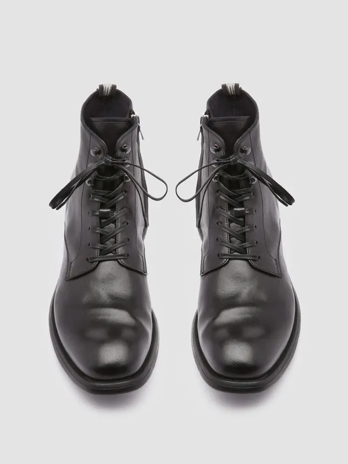 Men Officine Creative Footwear CHRONICLE 004 Black Leather Ankle Boots Men Officine Creative Footwear CHRONICLE 004 Black Leather Ankle Boots