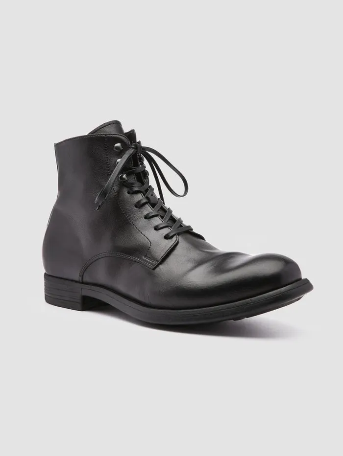 Men Officine Creative Footwear CHRONICLE 004 Black Leather Ankle Boots Men Officine Creative Footwear CHRONICLE 004 Black Leather Ankle Boots