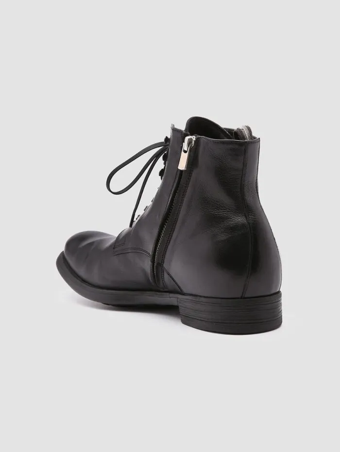 Men Officine Creative Footwear CHRONICLE 004 Black Leather Ankle Boots Men Officine Creative Footwear CHRONICLE 004 Black Leather Ankle Boots