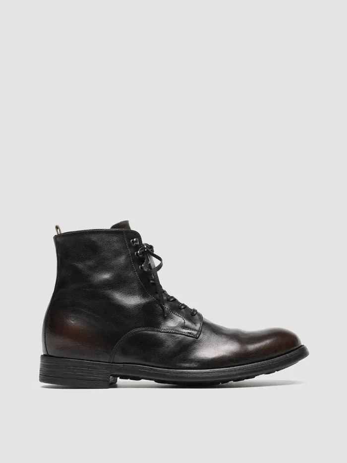 Men Officine Creative Footwear CHRONICLE 004 Brown Leather Ankle Boots