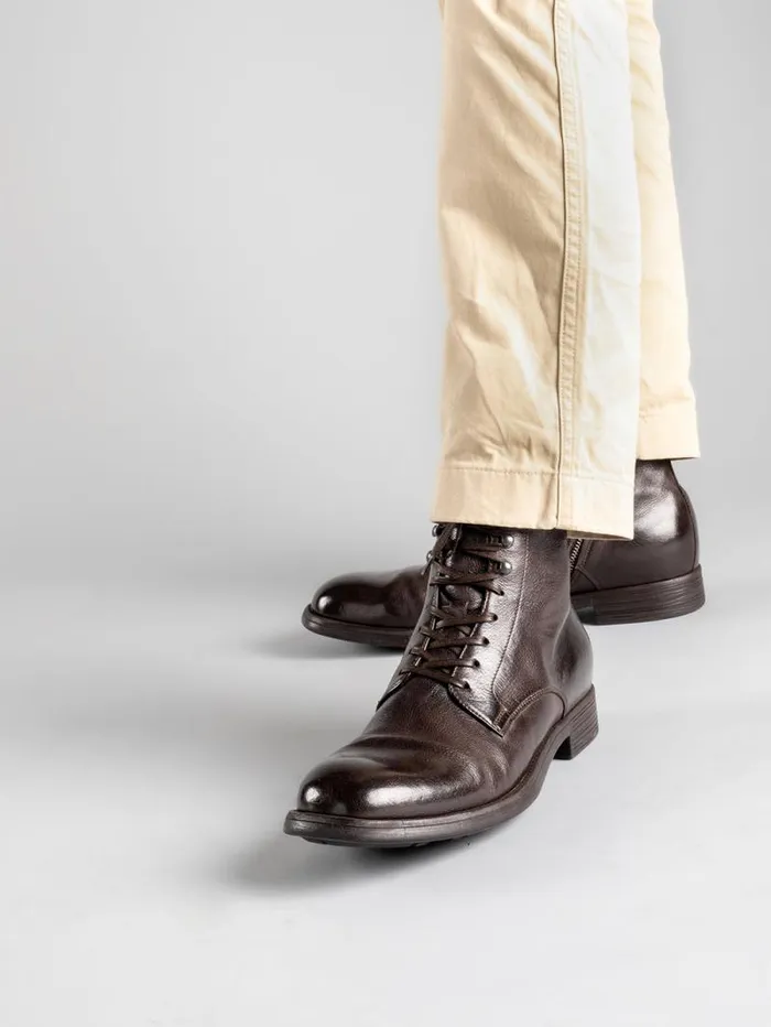 Men Officine Creative Footwear CHRONICLE 004 Brown Leather Ankle Boots Men Officine Creative Footwear CHRONICLE 004 Brown Leather Ankle Boots