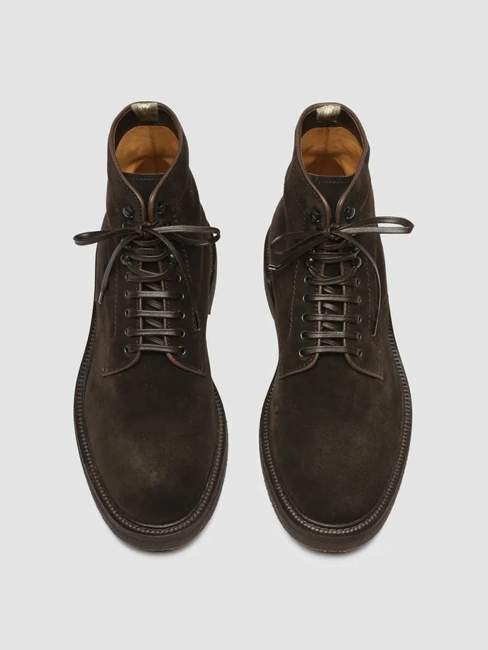 Men Officine Creative Footwear HOPKINS FLEXI 203 Brown Suede Laceup Boots Men Officine Creative Footwear HOPKINS FLEXI 203 Brown Suede Laceup Boots