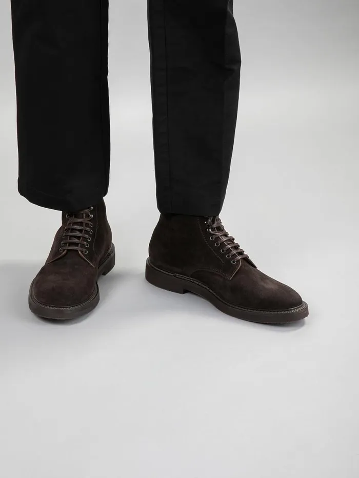 Men Officine Creative Footwear HOPKINS FLEXI 203 Brown Suede Laceup Boots Men Officine Creative Footwear HOPKINS FLEXI 203 Brown Suede Laceup Boots
