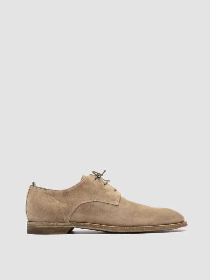 Men Officine Creative Footwear SOUND 002 Taupe Suede Derby Shoes