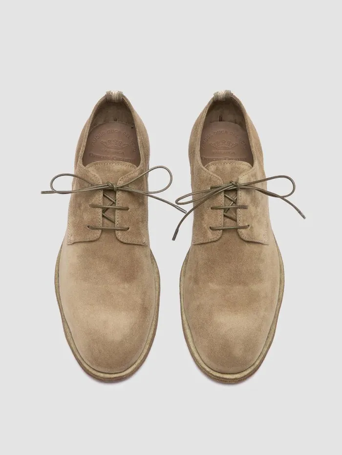 Men Officine Creative Footwear SOUND 002 Taupe Suede Derby Shoes Men Officine Creative Footwear SOUND 002 Taupe Suede Derby Shoes