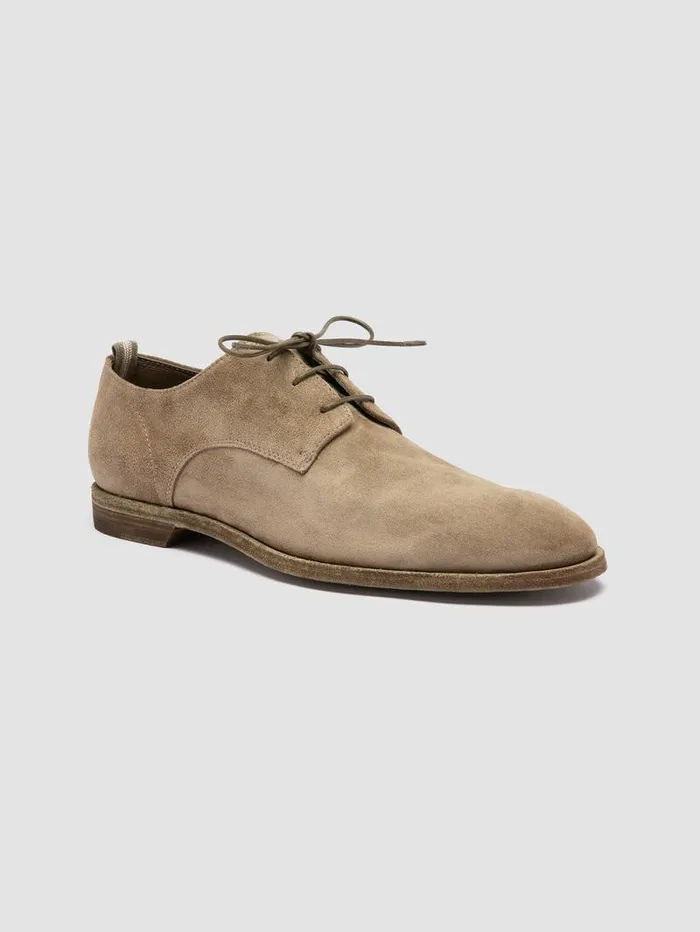 Men Officine Creative Footwear SOUND 002 Taupe Suede Derby Shoes Men Officine Creative Footwear SOUND 002 Taupe Suede Derby Shoes