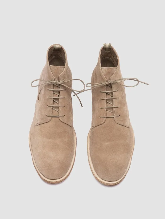 Men Officine Creative Footwear SOUND 003 Taupe Suede Laceup Boots Men Officine Creative Footwear SOUND 003 Taupe Suede Laceup Boots