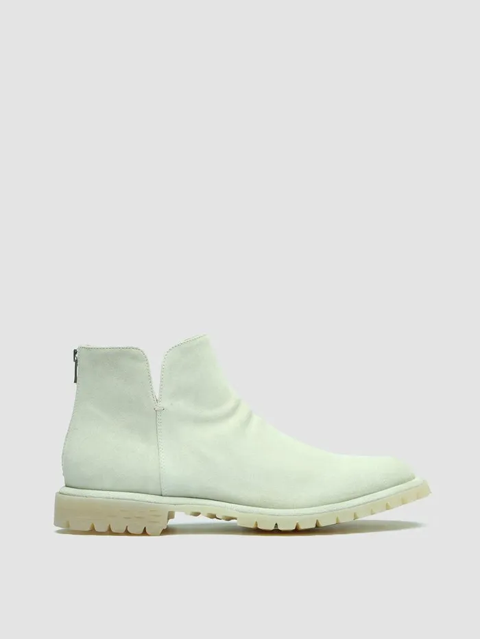 Men Officine Creative Footwear SPECTACULAR 003 White Suede Ankle Boots
