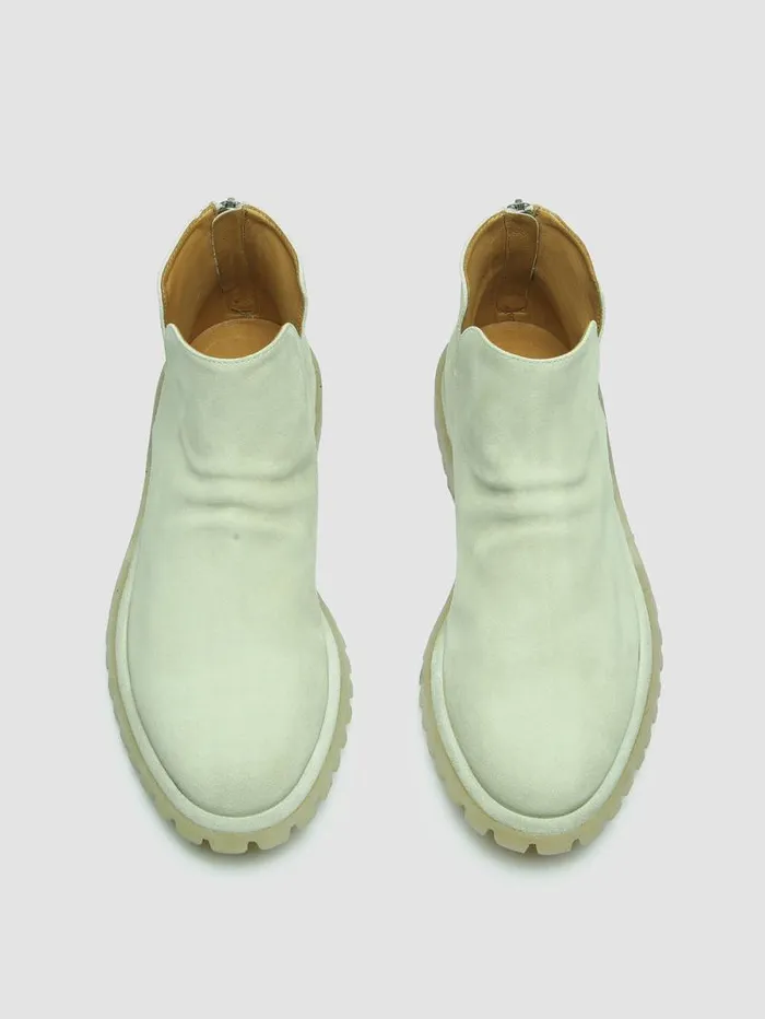 Men Officine Creative Footwear SPECTACULAR 003 White Suede Ankle Boots Men Officine Creative Footwear SPECTACULAR 003 White Suede Ankle Boots
