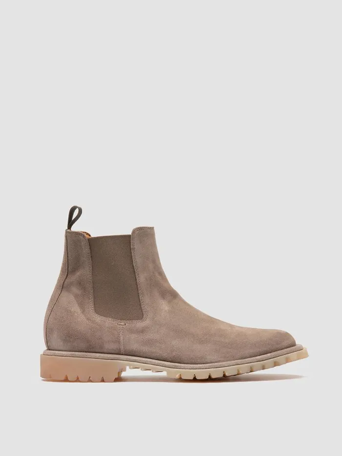Men Officine Creative Footwear SPECTACULAR 014 Taupe Suede Chelsea Boots