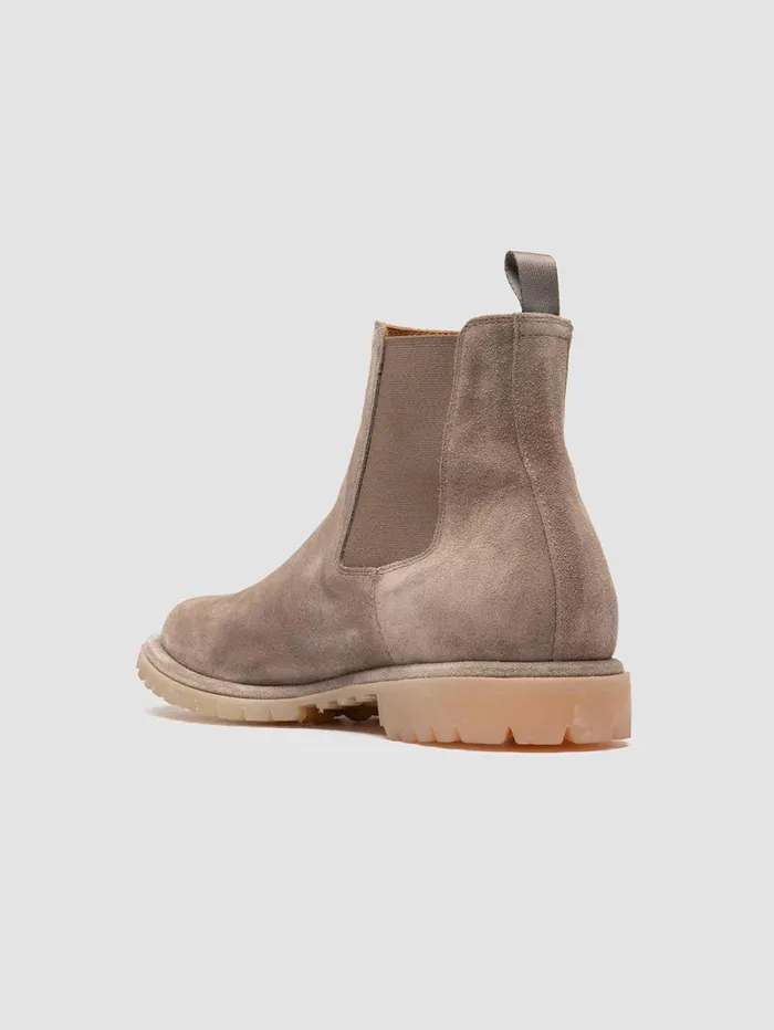 Men Officine Creative Footwear SPECTACULAR 014 Taupe Suede Chelsea Boots Men Officine Creative Footwear SPECTACULAR 014 Taupe Suede Chelsea Boots