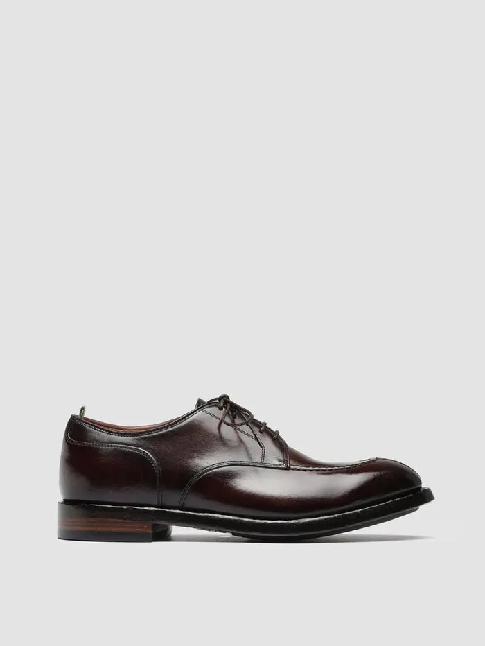 Men Officine Creative Footwear TEMPLE 005 Burgundy Leather Derby Shoes