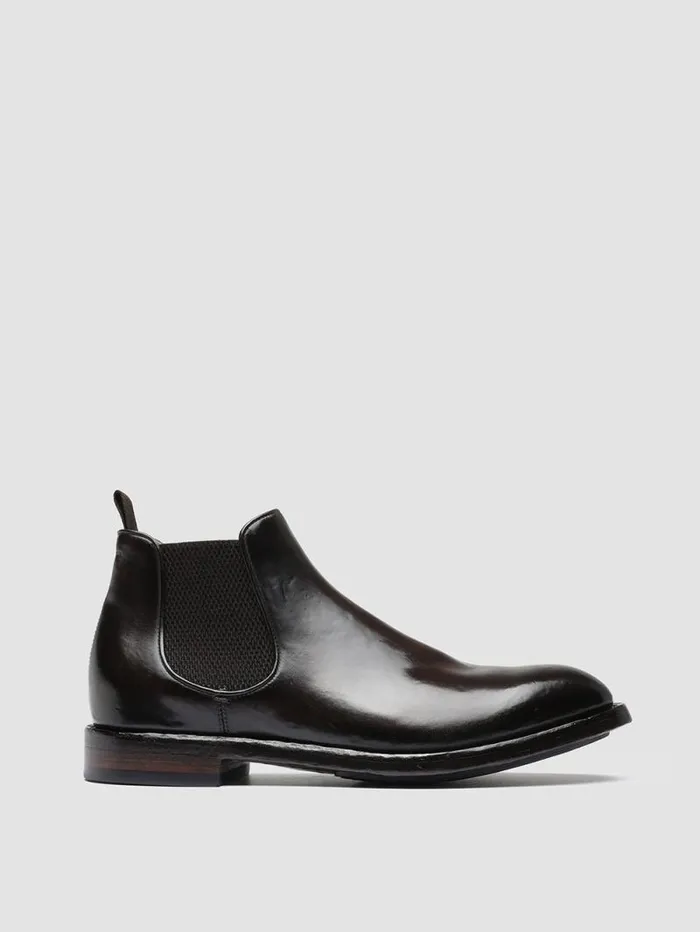 Men Officine Creative Footwear TEMPLE 008 Brown Leather Chelsea Boots