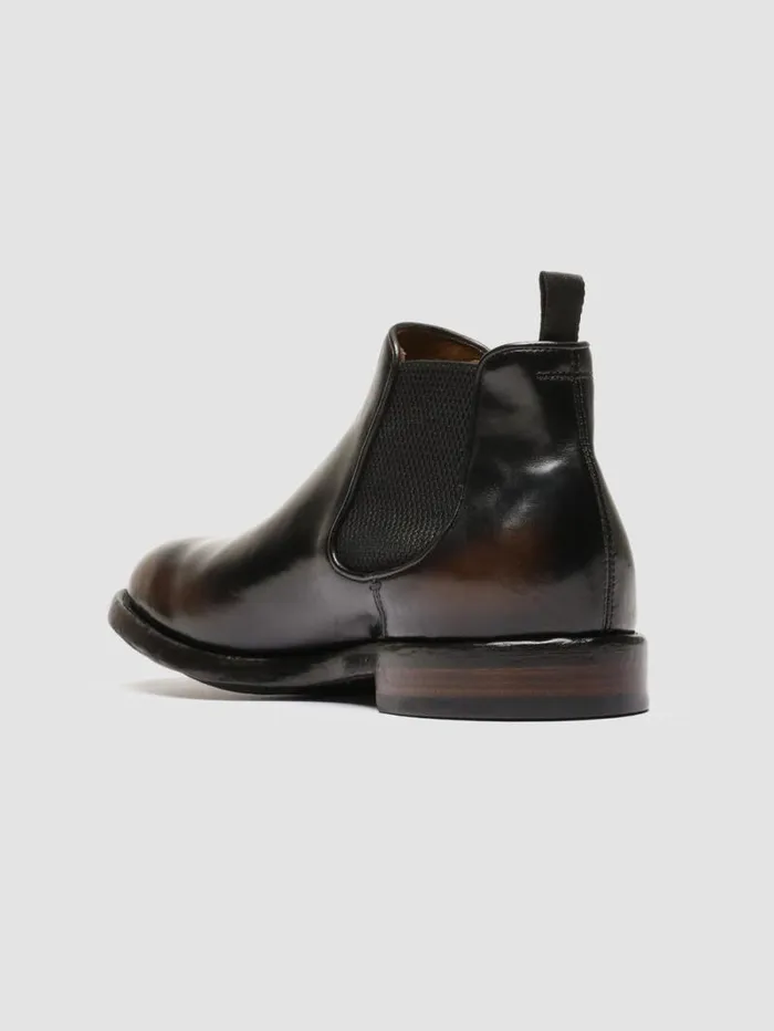 Men Officine Creative Footwear TEMPLE 008 Dark Brown Leather Chelsea Boots Men Officine Creative Footwear TEMPLE 008 Dark Brown Leather Chelsea Boots