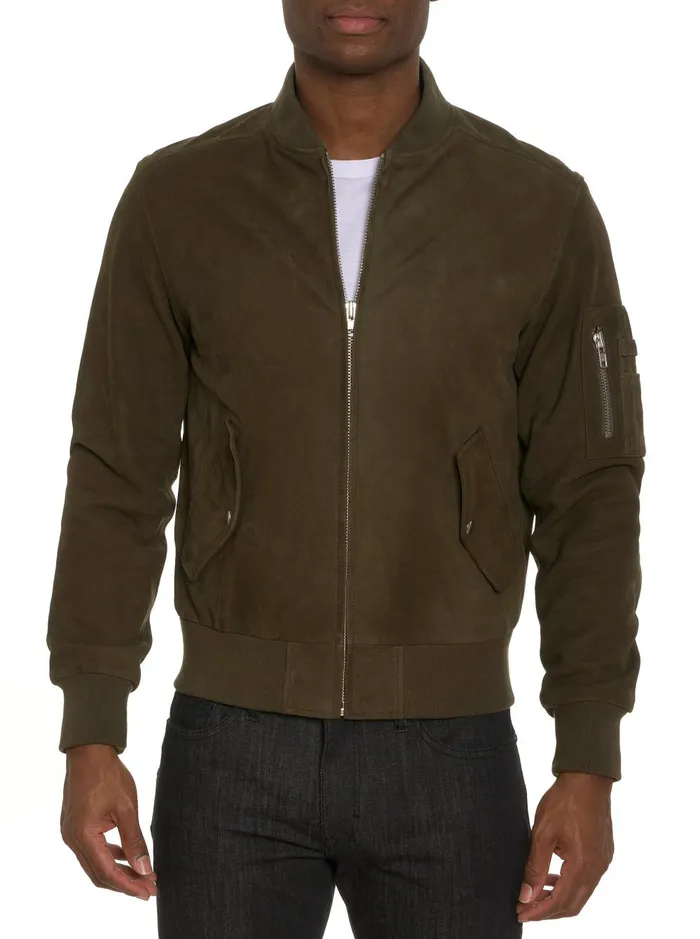 Men Outerwear Robert Graham GASPER NUBUCK JACKET Forest