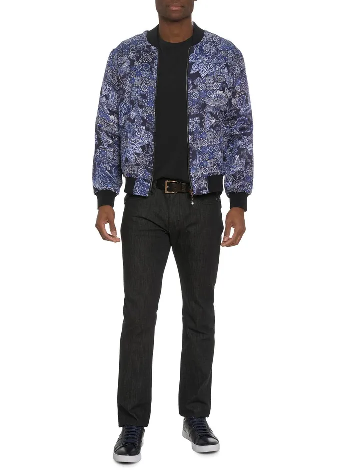 Men Outerwear Robert Graham LIMITED EDITION THE JETSET REVERSIBLE BOMBER JACKET Multi