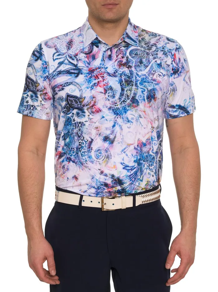 Men Polos and TShirts Robert Graham AURORA PAISLEY PERFORMANCE POLO Multi