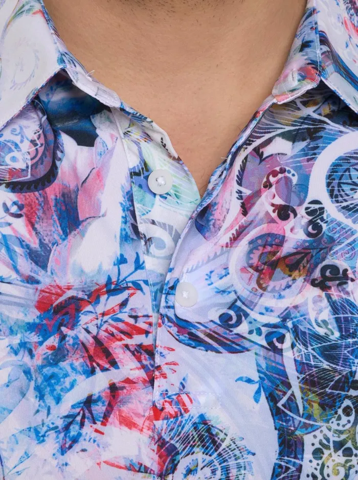 Men Polos and TShirts Robert Graham AURORA PAISLEY PERFORMANCE POLO Multi