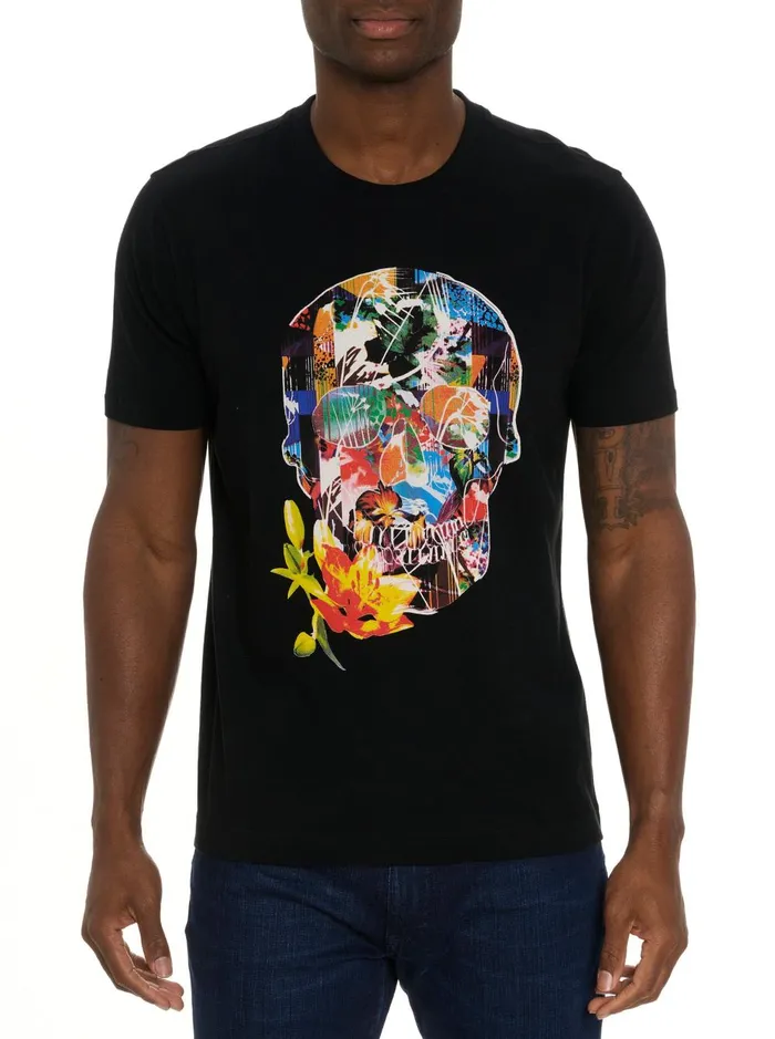 Men Polos and TShirts Robert Graham COLLAGE SKULL TSHIRT White