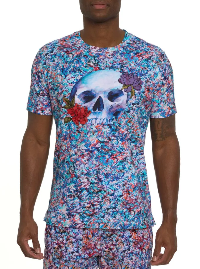 Men Polos and TShirts Robert Graham GLASS SKULL GRAPHIC TSHIRT Multi