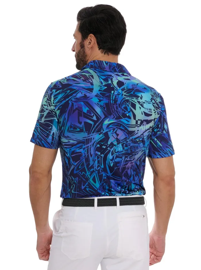 Men Polos and TShirts Robert Graham MESSINA PERFORMANCE POLO Navy