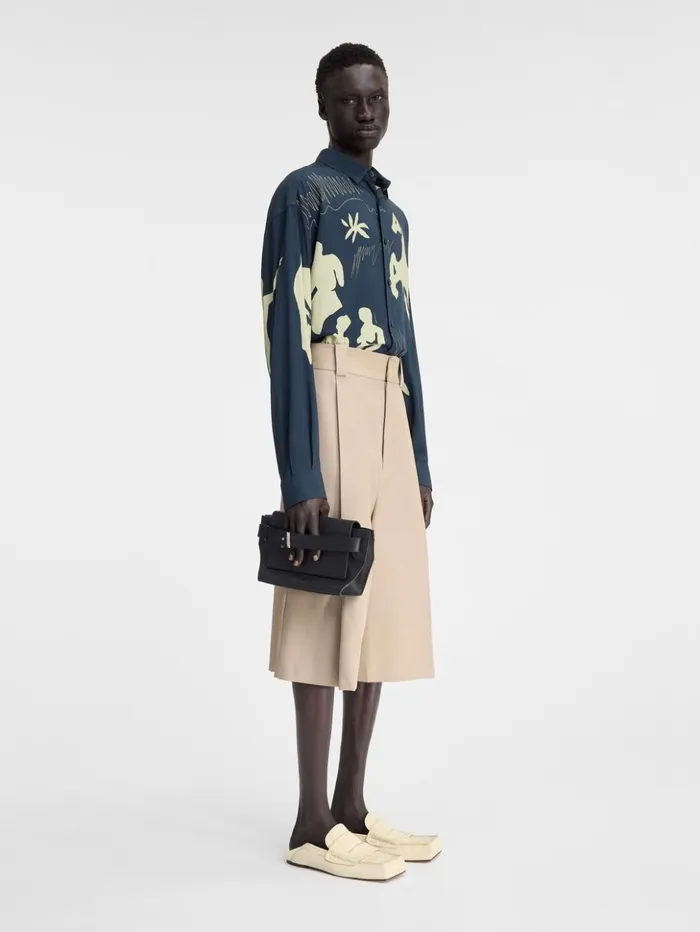Men Shirts JACQUEMUS The Simon Shirt Print Horse Scene Navy Men Shirts JACQUEMUS The Simon Shirt Print Horse Scene Navy