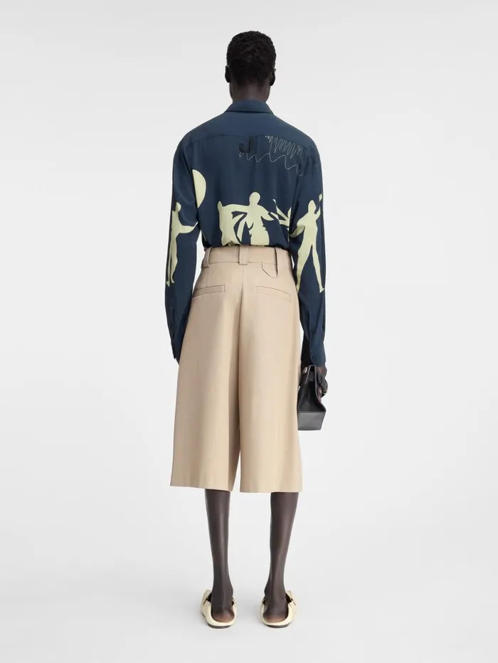 Men Shirts JACQUEMUS The Simon Shirt Print Horse Scene Navy Men Shirts JACQUEMUS The Simon Shirt Print Horse Scene Navy